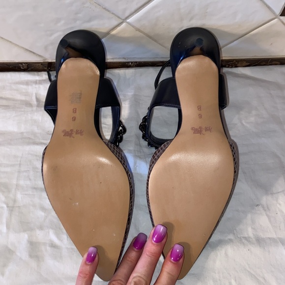 NWOB Coach Garland Slingback Snake Print Chain Pumps - Picture 10 of 10